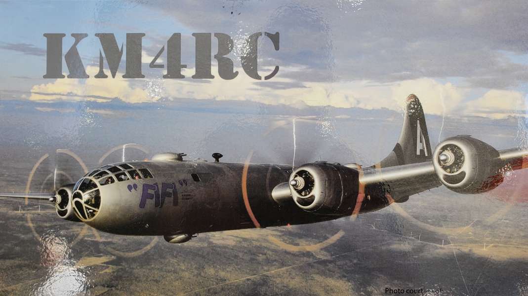 Image from the KM4RC special event QSL card