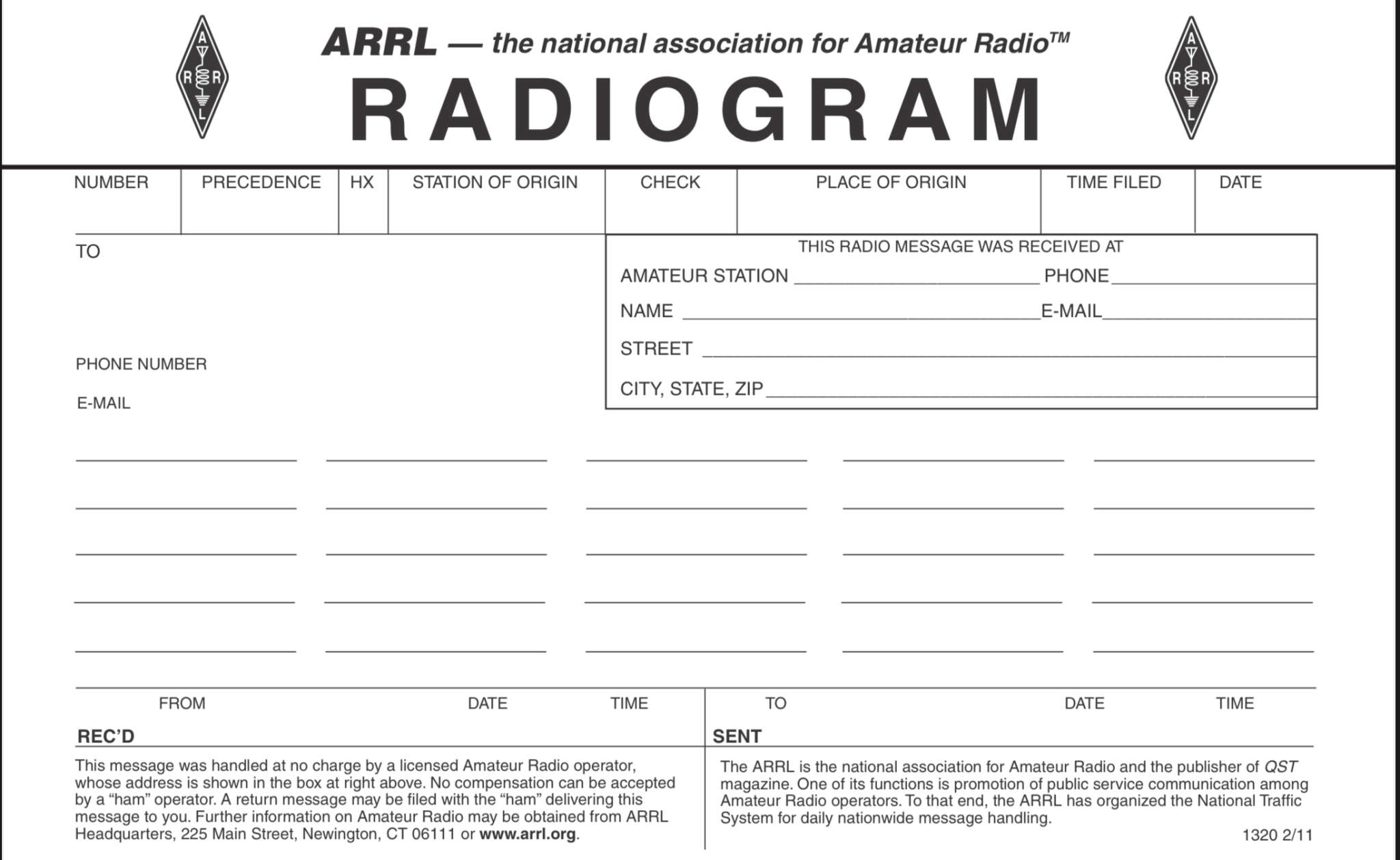 NTS Radiogram